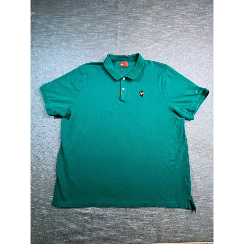 "Frank" Tiger Woods Nike DriFIT The Nike Polo Mens XL Green Short Sleeve Shirt